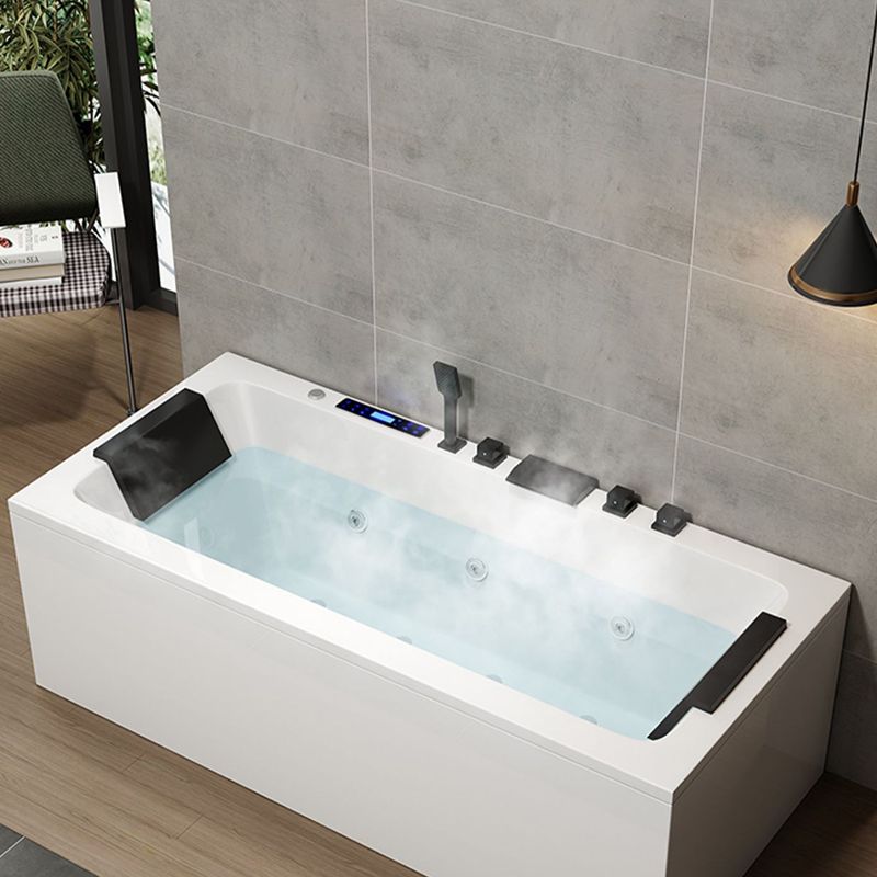 Modern Acrylic Bathtub Right-Hand Drain and Overflow Trim Bath Tub Clearhalo 'Bathroom Remodel & Bathroom Fixtures' 'Bathtubs' 'Home Improvement' 'home_improvement' 'home_improvement_bathtubs' 'Showers & Bathtubs' 1200x1200_19f76584-7137-49f0-87d7-e0e3a5e8b532