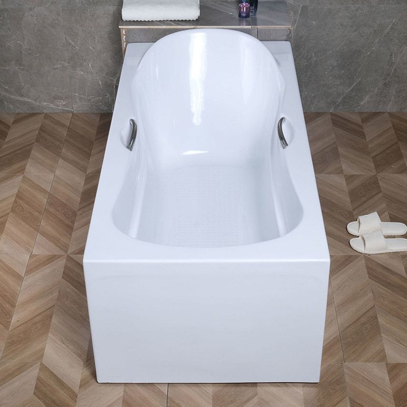 Modern Style Freestanding Bath Tub Acrylic Soaking Bathtub in White Clearhalo 'Bathroom Remodel & Bathroom Fixtures' 'Bathtubs' 'Home Improvement' 'home_improvement' 'home_improvement_bathtubs' 'Showers & Bathtubs' 1200x1200_1a2f4449-8aed-4b4c-b45a-7f352b60bd1a