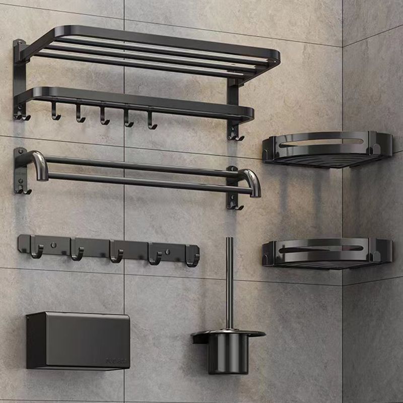 Matte Black Bathroom Hardware Set Modern Bathroom Accessories Hardware Set Clearhalo 'Bathroom Hardware Sets' 'Bathroom Hardware' 'Bathroom Remodel & Bathroom Fixtures' 'bathroom_hardware_sets' 'Home Improvement' 'home_improvement' 'home_improvement_bathroom_hardware_sets' 1200x1200_1a3941d4-700f-446c-b477-0768dd3c042d