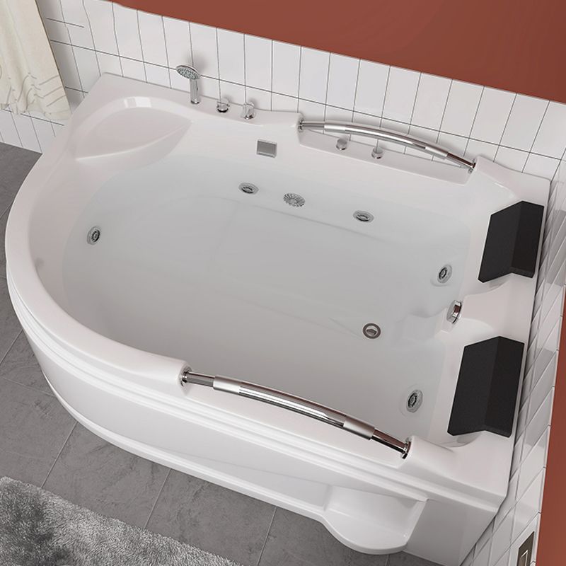 Free Form White Bathtub Bathroom Back to Wall Modern Bath Tub Clearhalo 'Bathroom Remodel & Bathroom Fixtures' 'Bathtubs' 'Home Improvement' 'home_improvement' 'home_improvement_bathtubs' 'Showers & Bathtubs' 1200x1200_1a7d1704-65a7-4974-be23-5ccb06196668