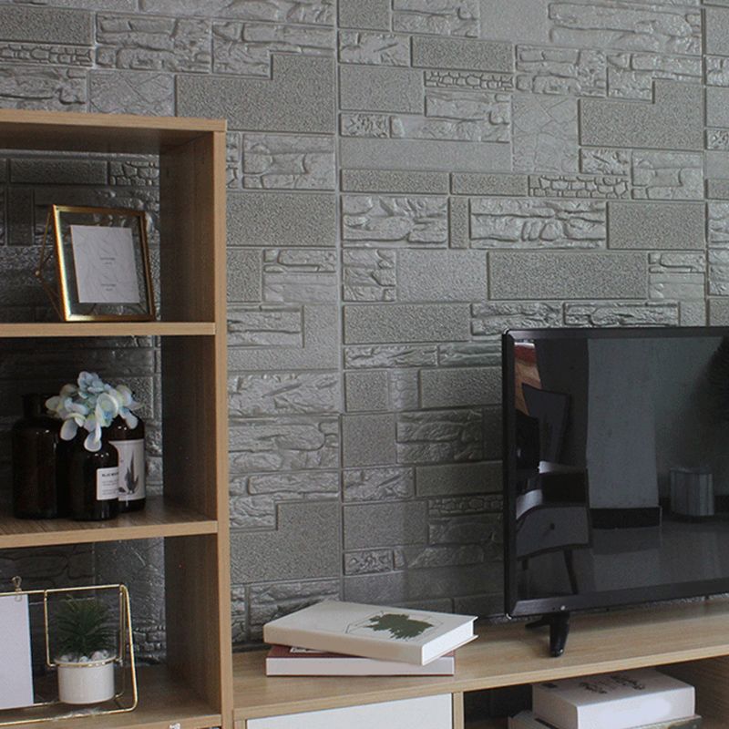 Modern Wall Tile PVC 3D Embossed Peel and Press Waterproof Indoor Wall Panel Clearhalo 'Flooring 'Home Improvement' 'home_improvement' 'home_improvement_wall_paneling' 'Wall Paneling' 'wall_paneling' 'Walls & Ceilings' Walls and Ceiling' 1200x1200_1a7e1f2b-7838-495c-be8d-01b05454a52e