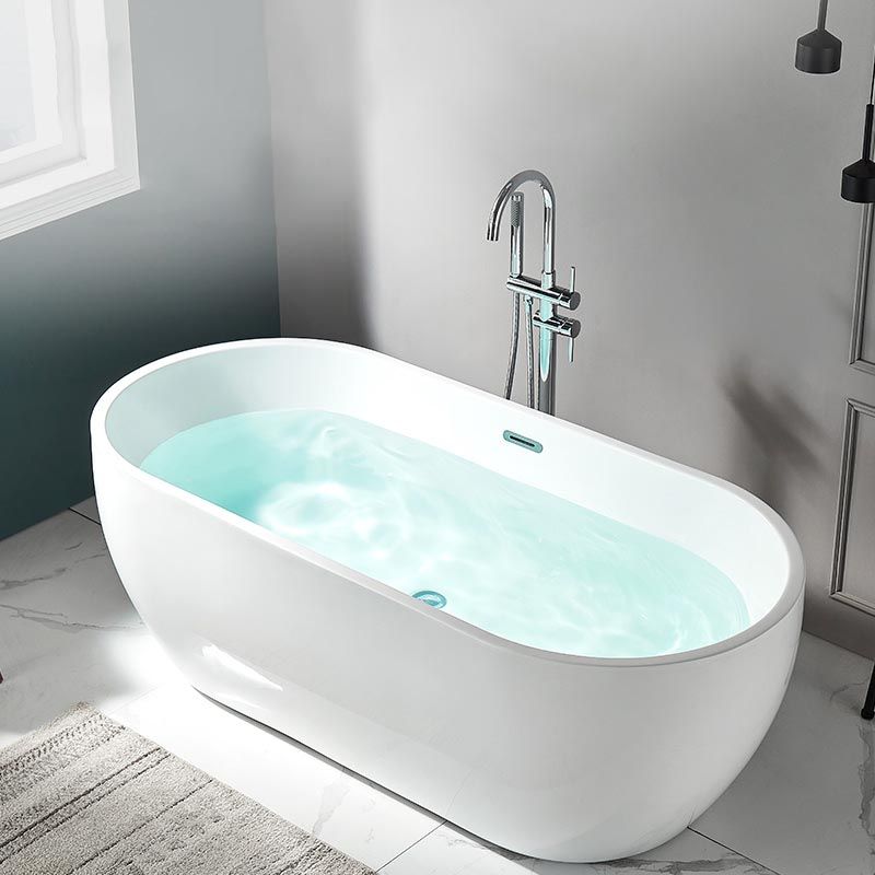 Modern Acrylic Bath Tub Freestanding Matte Finish Bathtub for Home Clearhalo 'Bathroom Remodel & Bathroom Fixtures' 'Bathtubs' 'Home Improvement' 'home_improvement' 'home_improvement_bathtubs' 'Showers & Bathtubs' 1200x1200_1ab8148a-048c-4464-822f-8db410c58b76