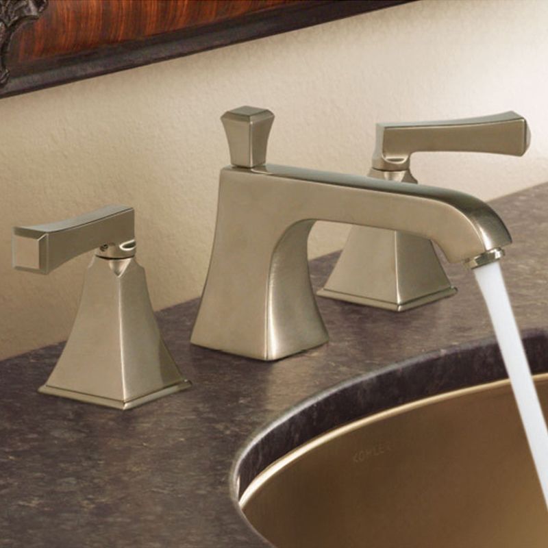 Double Handle Vanity Sink Faucet Brass 3 Hole Bathroom Faucet with Hot and Cold Indication Clearhalo 'Bathroom Remodel & Bathroom Fixtures' 'Bathroom Sink Faucets' 'Bathroom Sinks & Faucet Components' 'bathroom_sink_faucets' 'Home Improvement' 'home_improvement' 'home_improvement_bathroom_sink_faucets' 1200x1200_1ada2ef9-3ad0-4770-887b-7a1e2815d27b
