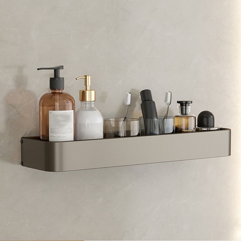 Contemporary Aluminum Bathroom Accessory Set Gray Bath Shelf Clearhalo 'Bathroom Hardware Sets' 'Bathroom Hardware' 'Bathroom Remodel & Bathroom Fixtures' 'bathroom_hardware_sets' 'Home Improvement' 'home_improvement' 'home_improvement_bathroom_hardware_sets' 1200x1200_1ae58c92-9d16-4a35-a31a-00e739e1d220