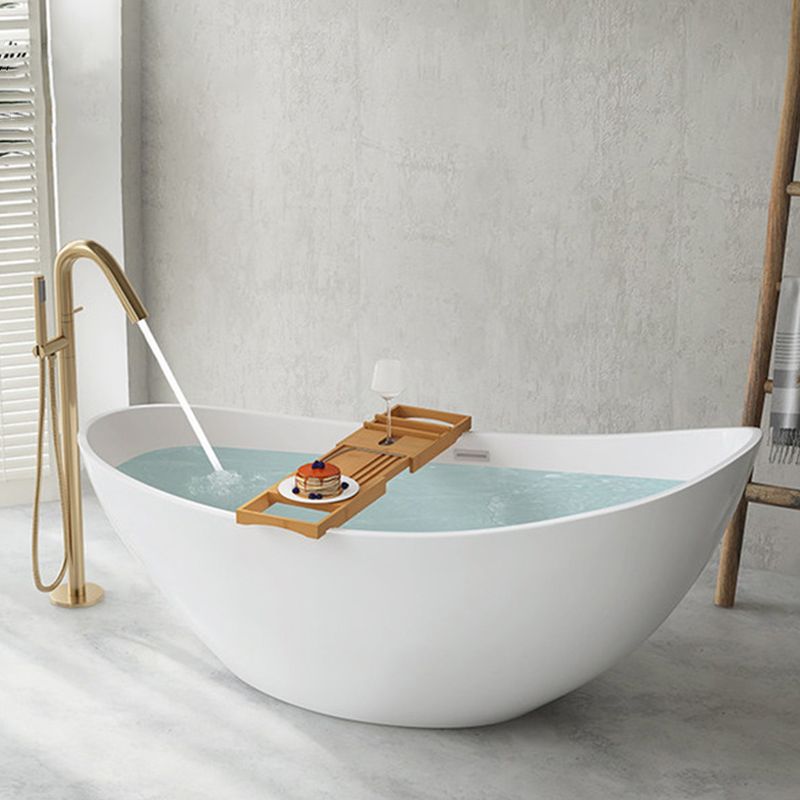 Oval Flat Bottom Soaking Bathtub Antique Finish Modern Bathtub (Board not Included) Clearhalo 'Bathroom Remodel & Bathroom Fixtures' 'Bathtubs' 'Home Improvement' 'home_improvement' 'home_improvement_bathtubs' 'Showers & Bathtubs' 1200x1200_1afaa774-3185-4519-9572-a55239d25dec