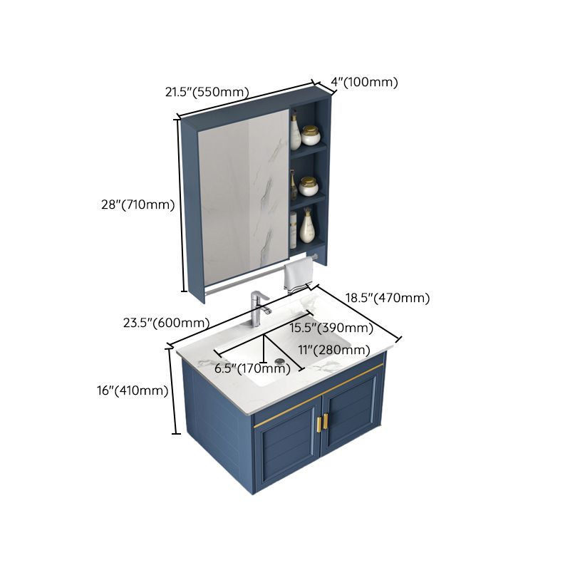 Bathroom Vanity Set Ceramic Sink Drawer Mirror Vanity with Faucet Clearhalo 'Bathroom Remodel & Bathroom Fixtures' 'Bathroom Vanities' 'bathroom_vanities' 'Home Improvement' 'home_improvement' 'home_improvement_bathroom_vanities' 1200x1200_1b34e034-0fce-4d7d-a90d-548ee01c1fe7