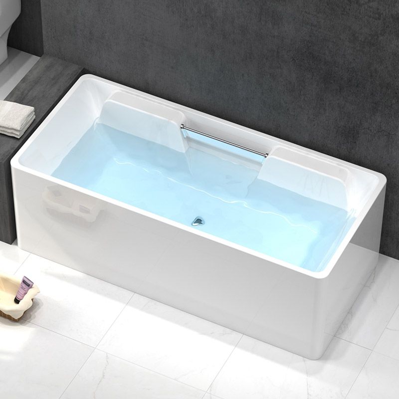 Modern Rectangular Bath Tub Bathroom Soaking with Center Drain Tub Clearhalo 'Bathroom Remodel & Bathroom Fixtures' 'Bathtubs' 'Home Improvement' 'home_improvement' 'home_improvement_bathtubs' 'Showers & Bathtubs' 1200x1200_1b48f63c-2339-4f8d-b72d-7d229742a859