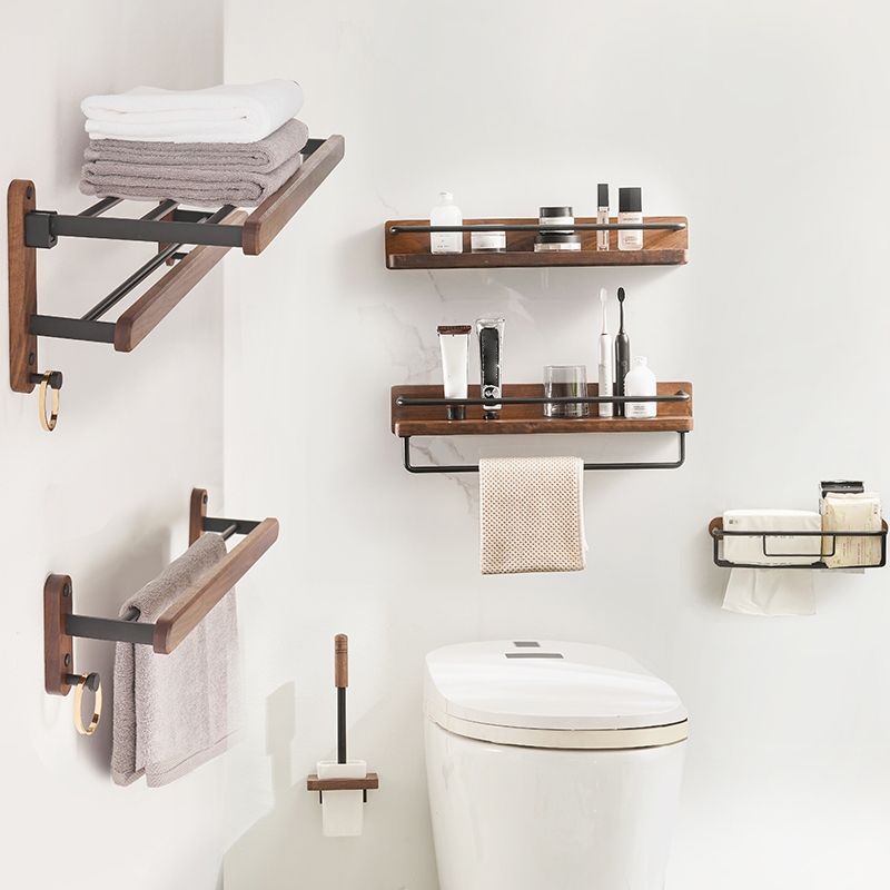 Modern Bathroom Accessory Kit Aluminum & Wood Bath Hardware Set Clearhalo 'Bathroom Hardware Sets' 'Bathroom Hardware' 'Bathroom Remodel & Bathroom Fixtures' 'bathroom_hardware_sets' 'Home Improvement' 'home_improvement' 'home_improvement_bathroom_hardware_sets' 1200x1200_1b5e4964-4a8a-477f-a921-40f6231fcefb