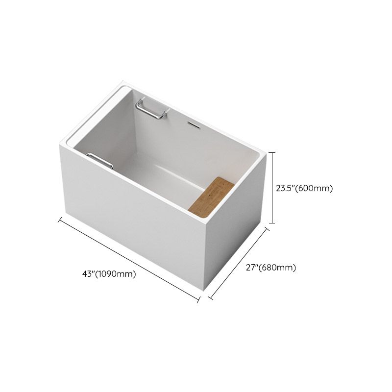 Modern Corner White Acrylic Bathtub Rectangle with Drain Bath Tub Clearhalo 'Bathroom Remodel & Bathroom Fixtures' 'Bathtubs' 'Home Improvement' 'home_improvement' 'home_improvement_bathtubs' 'Showers & Bathtubs' 1200x1200_1bb8ff10-d926-4aa0-849c-c91261d05e2f