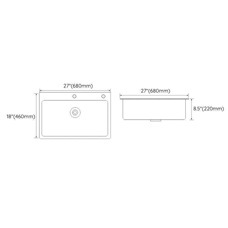 White Rectangle Kitchen Sink 2 Holes Drop-In Contemporary Sink Clearhalo 'Home Improvement' 'home_improvement' 'home_improvement_kitchen_sinks' 'Kitchen Remodel & Kitchen Fixtures' 'Kitchen Sinks & Faucet Components' 'Kitchen Sinks' 'kitchen_sinks' 1200x1200_1bbac5d6-d8c6-47e3-bfe7-6e7b79132a80