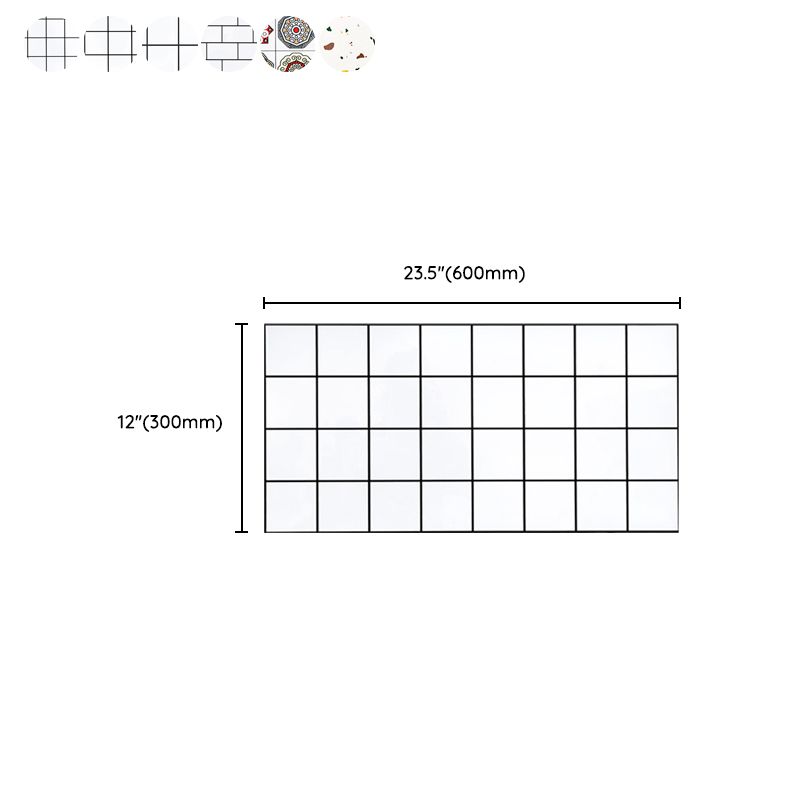 PVC Rectangular 10 Pack 12" X 23" Peel & Stick Mosaic Tile Kitchen and Bathroom Clearhalo 'Flooring 'Home Improvement' 'home_improvement' 'home_improvement_peel_stick_blacksplash' 'Peel & Stick Backsplash Tile' 'peel_stick_blacksplash' 'Walls & Ceilings' Walls and Ceiling' 1200x1200_1bc19095-6a4e-4660-b44b-f94a1c5f6bb5