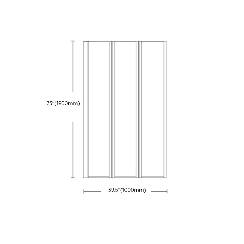 Semi Frameless Folding Shower Screen Tempered Glass Shower Screen Clearhalo 'Bathroom Remodel & Bathroom Fixtures' 'Home Improvement' 'home_improvement' 'home_improvement_shower_tub_doors' 'Shower and Tub Doors' 'shower_tub_doors' 'Showers & Bathtubs' 1200x1200_1bc36fc6-fc1d-435b-ad7b-4dcdb6b86f6d