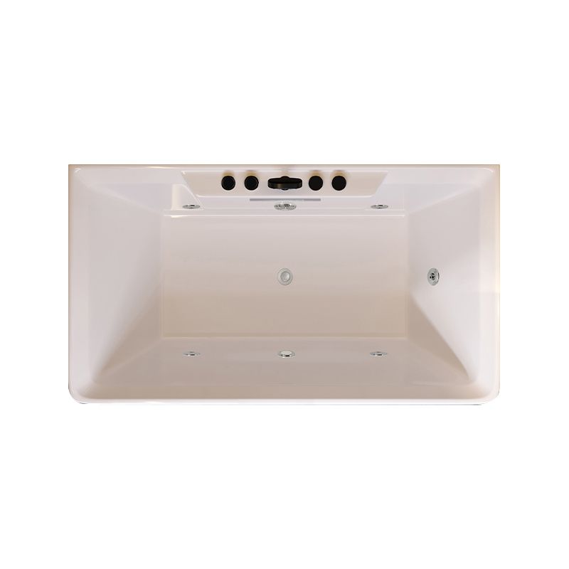 Contemporary Whirlpool / Soaking Bathtub Acrylic Rectangle Back to Wall Bathtub Clearhalo 'Bathroom Remodel & Bathroom Fixtures' 'Bathtubs' 'Home Improvement' 'home_improvement' 'home_improvement_bathtubs' 'Showers & Bathtubs' 1200x1200_1bfabfd8-5875-4ad2-acd9-dce7902be685