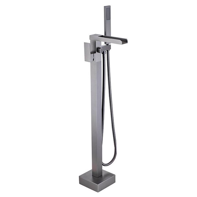 Floor Mounted Metal Freestanding Tub Filler One Handle Freestanding Bathtub Faucet Clearhalo 'Bathroom Remodel & Bathroom Fixtures' 'Bathtub Faucets' 'bathtub_faucets' 'Home Improvement' 'home_improvement' 'home_improvement_bathtub_faucets' 1200x1200_1cc72628-ad9f-4108-a39d-ac0de83e801d