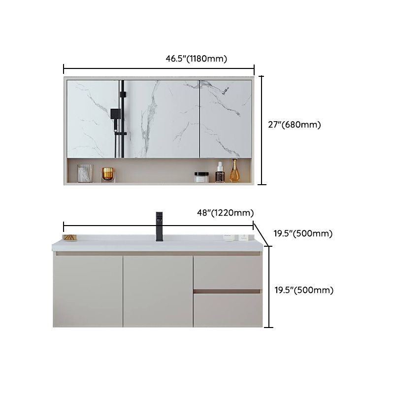 Wall Mount White Modern Solid Wood Bathroom Vanity Set Faucet Included Clearhalo 'Bathroom Remodel & Bathroom Fixtures' 'Bathroom Vanities' 'bathroom_vanities' 'Home Improvement' 'home_improvement' 'home_improvement_bathroom_vanities' 1200x1200_1d1ac1ea-7453-4f47-bb99-6c23fe893cd3