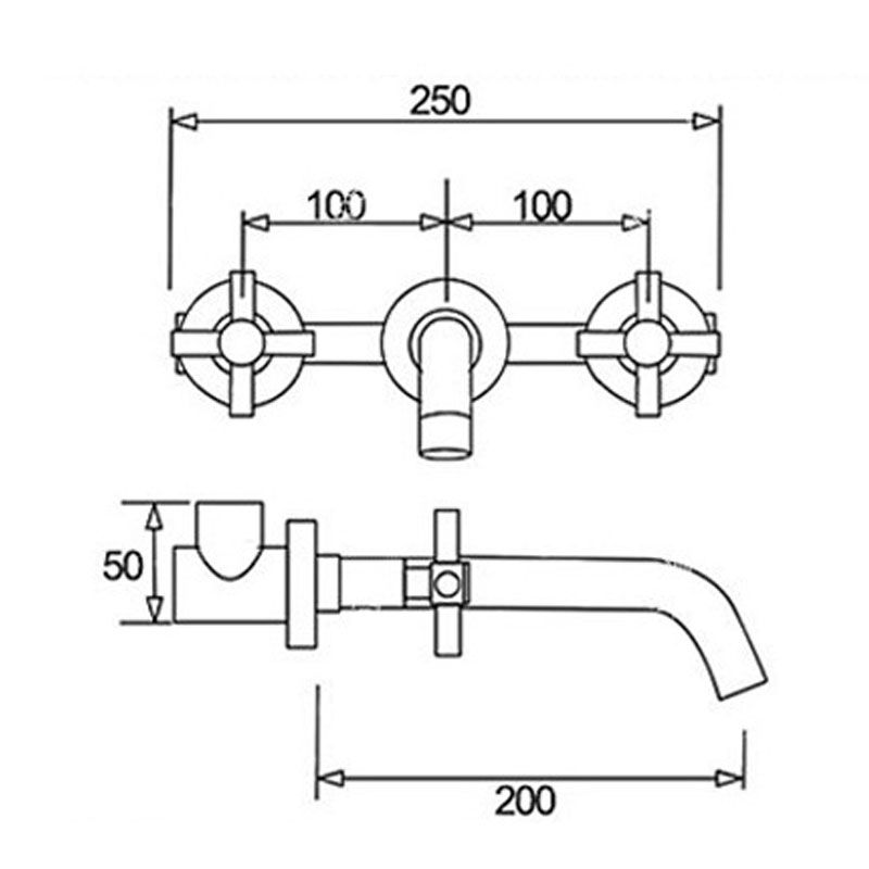 Modern Wall Mounted Faucet Bathroom Rotate Handle Bathtub Faucet Clearhalo 'Bathroom Remodel & Bathroom Fixtures' 'Bathtub Faucets' 'bathtub_faucets' 'Home Improvement' 'home_improvement' 'home_improvement_bathtub_faucets' 1200x1200_1d2d0df5-8f77-4864-910a-4aa3f6e6bea3