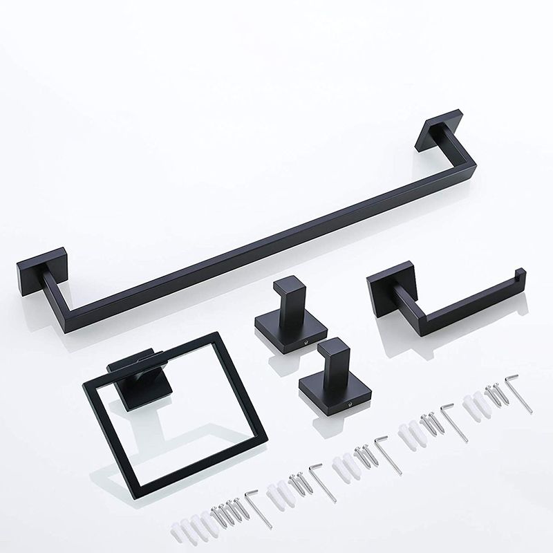 Juego de accesorios de baño de 14 piezas, color negro mate, juego de  accesorios de baño de acero inoxidable, juego de barra de toallas de baño