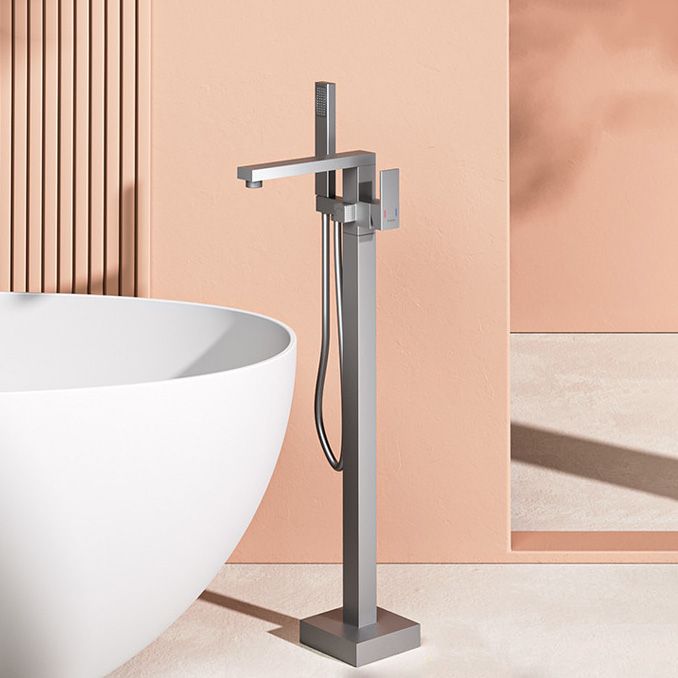 Modern High Arc Bathtub Faucet Metal Single Handle Tub Faucet Trim Clearhalo 'Bathroom Remodel & Bathroom Fixtures' 'Bathtub Faucets' 'bathtub_faucets' 'Home Improvement' 'home_improvement' 'home_improvement_bathtub_faucets' 1200x1200_1d9d0215-57f6-458a-b550-2dd13a7756ac