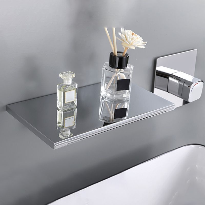 Wall Mounted Metal Waterfall Tub Filler Low Arc Bathroom Faucet Clearhalo 'Bathroom Remodel & Bathroom Fixtures' 'Bathtub Faucets' 'bathtub_faucets' 'Home Improvement' 'home_improvement' 'home_improvement_bathtub_faucets' 1200x1200_1db9b121-518d-4a11-9d01-dd7c5247e780