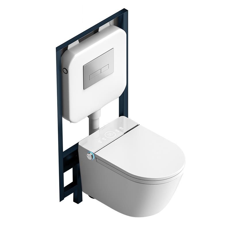 Contemporary Elongated Wall Mounted Bidet Smart Bidet with Warm Air Dryer Clearhalo 'Bathroom Remodel & Bathroom Fixtures' 'Bidets' 'Home Improvement' 'home_improvement' 'home_improvement_bidets' 'Toilets & Bidets' 1200x1200_1dd32d34-7331-42fb-8961-5ca8fad424f6