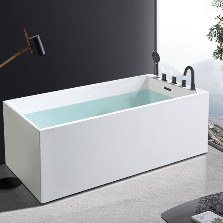 Rectangular Back to Wall Bathtub Bathroom Acrylic Soaking Bath Tub Clearhalo 'Bathroom Remodel & Bathroom Fixtures' 'Bathtubs' 'Home Improvement' 'home_improvement' 'home_improvement_bathtubs' 'Showers & Bathtubs' 1200x1200_1de4cd21-f0e1-4153-9936-695b232903b4