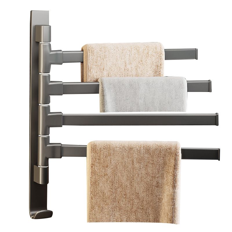 Contemporary Gray Bathroom Accessory Set Aluminum Towel Bar Clearhalo 'Bathroom Hardware Sets' 'Bathroom Hardware' 'Bathroom Remodel & Bathroom Fixtures' 'bathroom_hardware_sets' 'Home Improvement' 'home_improvement' 'home_improvement_bathroom_hardware_sets' 1200x1200_1e256dc0-0733-4a89-a6ca-4dd47a2ef618