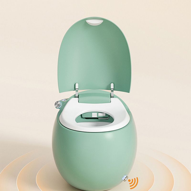 Round Smart Toilet Stain Resistant Floor Mount Bidet with Heated Seat Clearhalo 'Bathroom Remodel & Bathroom Fixtures' 'Bidets' 'Home Improvement' 'home_improvement' 'home_improvement_bidets' 'Toilets & Bidets' 1200x1200_1e36e085-73a8-4d8a-9f9d-7ec13fabdc8b