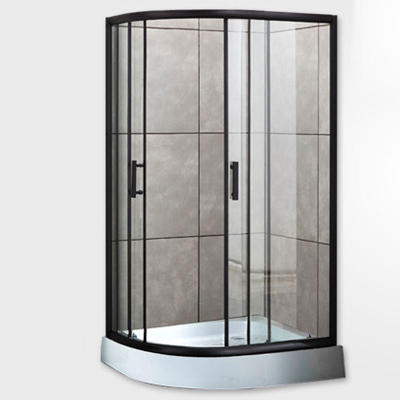 Corner Round Framed Shower Kit Double Sliding Double Sliding Shower Kit Clearhalo 'Bathroom Remodel & Bathroom Fixtures' 'Home Improvement' 'home_improvement' 'home_improvement_shower_stalls_enclosures' 'Shower Stalls & Enclosures' 'shower_stalls_enclosures' 'Showers & Bathtubs' 1200x1200_1e52b03b-5292-4d75-b0c6-0e93f843a1fa