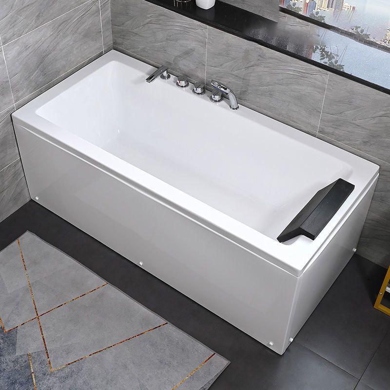 Freestanding Acrylic Bathtub Modern Stand Alone Soaking Tub with Pop-up Drain Clearhalo 'Bathroom Remodel & Bathroom Fixtures' 'Bathtubs' 'Home Improvement' 'home_improvement' 'home_improvement_bathtubs' 'Showers & Bathtubs' 1200x1200_1e8078ce-c92a-4a04-99df-c7f386606231