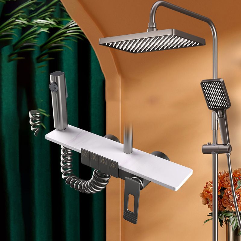 Modern Shower Faucet Adjustable Spray Pattern Shower Head Combo Clearhalo 'Bathroom Remodel & Bathroom Fixtures' 'Home Improvement' 'home_improvement' 'home_improvement_shower_faucets' 'Shower Faucets & Systems' 'shower_faucets' 'Showers & Bathtubs Plumbing' 'Showers & Bathtubs' 1200x1200_1ea0cd4e-cea6-42cb-bc8e-989293ba4033