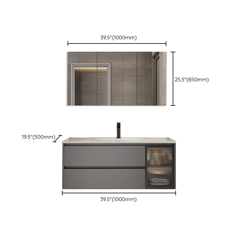 Modern Bathroom Sink Vanity Mirror Cabinet Vanity Cabinet with Storage Shelving Clearhalo 'Bathroom Remodel & Bathroom Fixtures' 'Bathroom Vanities' 'bathroom_vanities' 'Home Improvement' 'home_improvement' 'home_improvement_bathroom_vanities' 1200x1200_1ec01a5f-f87d-4823-91c1-97d0288f36a8