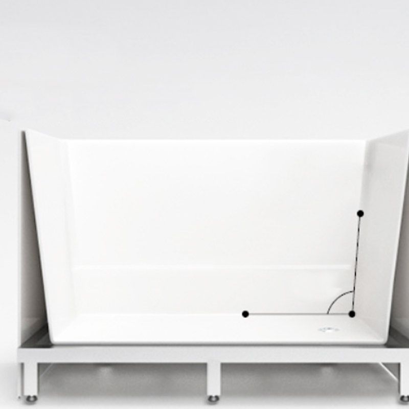 Modern Rectangle White Acrylic Bathtub Back to Wall with Drain Bath Tub Clearhalo 'Bathroom Remodel & Bathroom Fixtures' 'Bathtubs' 'Home Improvement' 'home_improvement' 'home_improvement_bathtubs' 'Showers & Bathtubs' 1200x1200_1ed642b6-8f5a-4708-b4bb-6523be201434