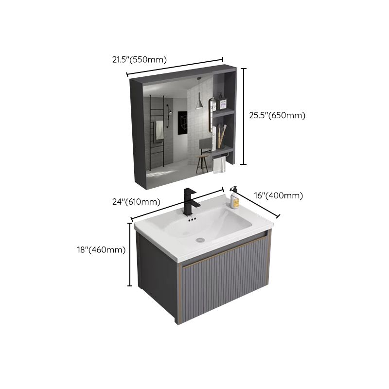 Wall Mount Bathroom Vanity Set Modern Faucet Included Bathroom Sink Vanity Clearhalo 'Bathroom Remodel & Bathroom Fixtures' 'Bathroom Vanities' 'bathroom_vanities' 'Home Improvement' 'home_improvement' 'home_improvement_bathroom_vanities' 1200x1200_1ef2f127-0aa2-4262-bd2c-ede81d6a779f