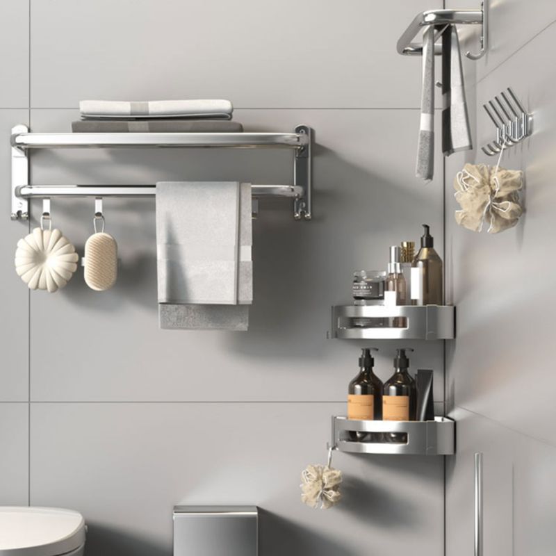 Modern Stainless Steel Bath Shelf Bathroom Accessories Hardware Set Clearhalo 'Bathroom Hardware Sets' 'Bathroom Hardware' 'Bathroom Remodel & Bathroom Fixtures' 'bathroom_hardware_sets' 'Home Improvement' 'home_improvement' 'home_improvement_bathroom_hardware_sets' 1200x1200_1f027362-64d7-412a-8c45-45cc855771e8