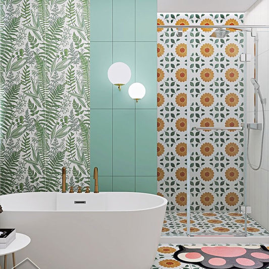 Modern Style Square Floor Tile Moroccan Print Straight Edge Waterproof Floor Tile Clearhalo 'Floor Tiles & Wall Tiles' 'floor_tiles_wall_tiles' 'Flooring 'Home Improvement' 'home_improvement' 'home_improvement_floor_tiles_wall_tiles' Walls and Ceiling' 1200x1200_1f039e70-0587-40ac-bd67-17fe11cbc664