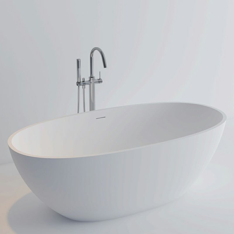 Soaking Freestanding Bath Tub Antique Finish Oval Modern Bathtub (Faucet not Included) Clearhalo 'Bathroom Remodel & Bathroom Fixtures' 'Bathtubs' 'Home Improvement' 'home_improvement' 'home_improvement_bathtubs' 'Showers & Bathtubs' 1200x1200_1f0b29bb-62bd-4226-923f-f273ebd8f101