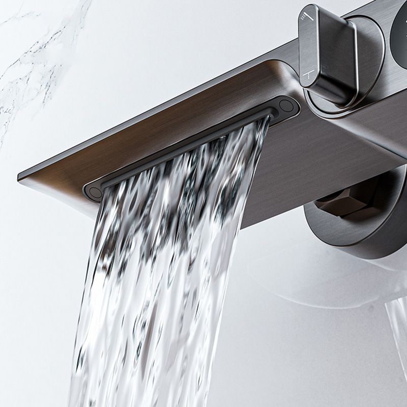 Modern Plain Shower Trim Adjustable Water Flow Wall Mount Shower Head Combo Clearhalo 'Bathroom Remodel & Bathroom Fixtures' 'Home Improvement' 'home_improvement' 'home_improvement_shower_faucets' 'Shower Faucets & Systems' 'shower_faucets' 'Showers & Bathtubs Plumbing' 'Showers & Bathtubs' 1200x1200_1f260910-2924-45ec-8740-814142fa83fb