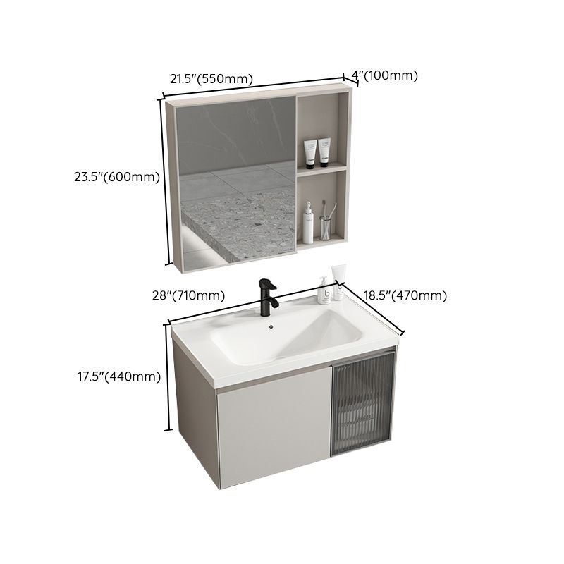 Metal Bathroom Vanity Set Single Sink Wall Mounted Bathroom Vanity Set Clearhalo 'Bathroom Remodel & Bathroom Fixtures' 'Bathroom Vanities' 'bathroom_vanities' 'Home Improvement' 'home_improvement' 'home_improvement_bathroom_vanities' 1200x1200_1f65159b-75d5-4164-aed7-20d14015c8ff