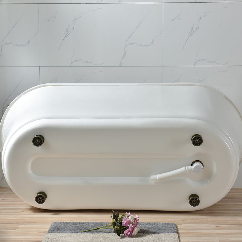 Stand Alone Antique Finish Bathtub Modern Oval Soaking Bath Tub Clearhalo 'Bathroom Remodel & Bathroom Fixtures' 'Bathtubs' 'Home Improvement' 'home_improvement' 'home_improvement_bathtubs' 'Showers & Bathtubs' 1200x1200_1f719d94-3a8b-4446-b608-378815d34bd0