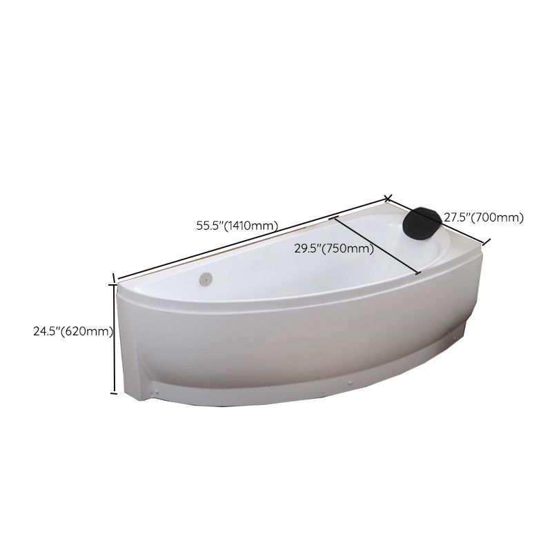 Modern Acrylic Corner Bathtub Soaking/Whirlpool Back to Wall Bathtub Clearhalo 'Bathroom Remodel & Bathroom Fixtures' 'Bathtubs' 'Home Improvement' 'home_improvement' 'home_improvement_bathtubs' 'Showers & Bathtubs' 1200x1200_1f75bef3-7556-4407-9fcb-a0bc7be5d7ae