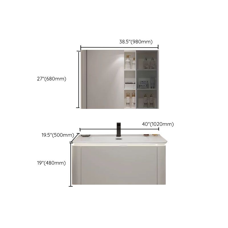 White Rectangular Single-Sink Open Console with Sink Set Sink Included Clearhalo 'Bathroom Remodel & Bathroom Fixtures' 'Bathroom Vanities' 'bathroom_vanities' 'Home Improvement' 'home_improvement' 'home_improvement_bathroom_vanities' 1200x1200_1f9b465a-8c0f-4b7e-aba3-e8172c754861