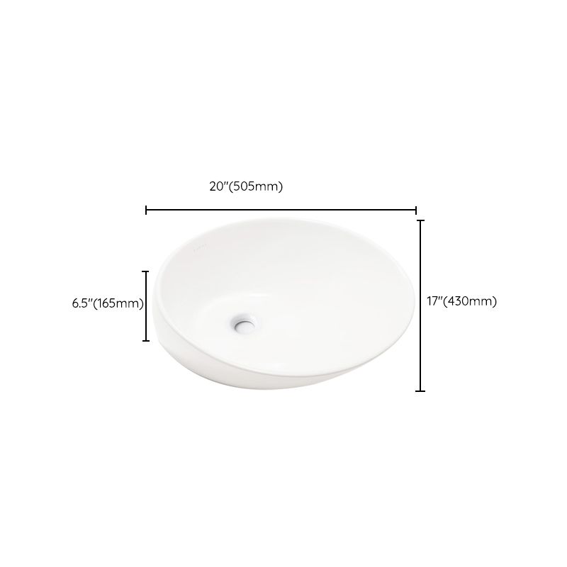 Modern Vessel Bathroom Sink Porcelain Oval with Faucet Vessel Sink Clearhalo 'Bathroom Remodel & Bathroom Fixtures' 'Bathroom Sinks & Faucet Components' 'Bathroom Sinks' 'bathroom_sink' 'Home Improvement' 'home_improvement' 'home_improvement_bathroom_sink' 1200x1200_1fa8adca-de12-4514-97ce-acf97c38ba0a