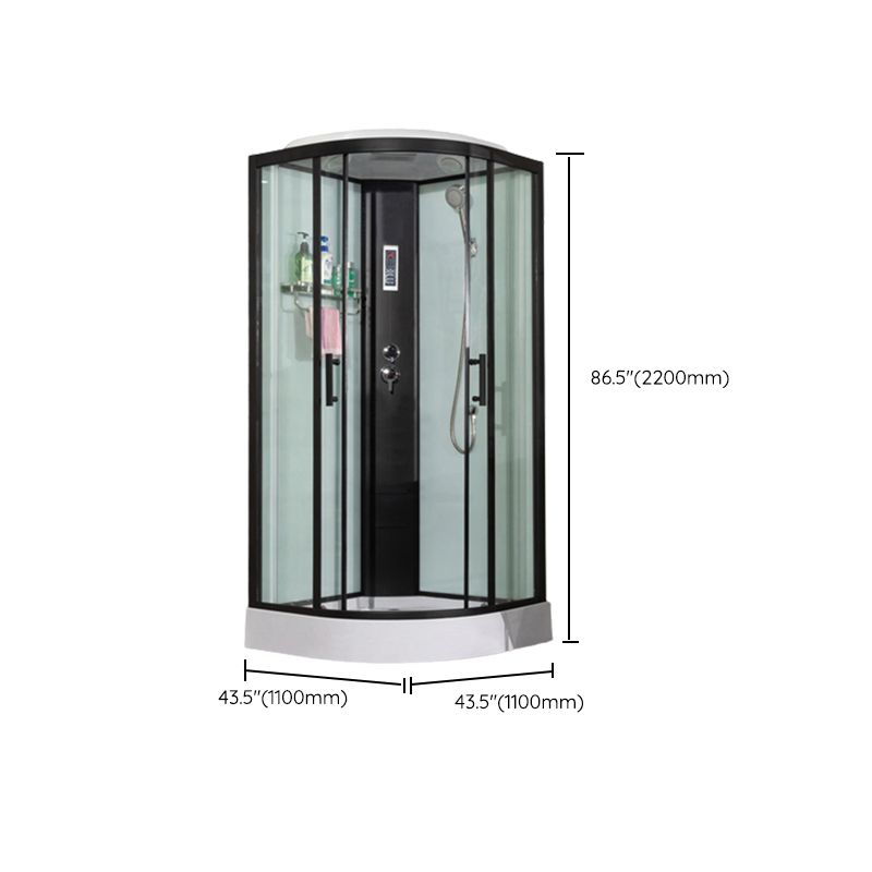 Tempered Easy Clean Glass Glass Tub & Shower Kit Double Sliding Shower Stall Clearhalo 'Bathroom Remodel & Bathroom Fixtures' 'Home Improvement' 'home_improvement' 'home_improvement_shower_stalls_enclosures' 'Shower Stalls & Enclosures' 'shower_stalls_enclosures' 'Showers & Bathtubs' 1200x1200_1fc5dd1d-e378-423f-b526-68b7e32ca508