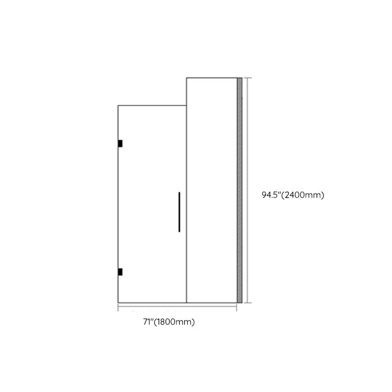 One-shaped Simple Frameless Flat-opening Tempered Glass Shower Door Clearhalo 'Bathroom Remodel & Bathroom Fixtures' 'Home Improvement' 'home_improvement' 'home_improvement_shower_tub_doors' 'Shower and Tub Doors' 'shower_tub_doors' 'Showers & Bathtubs' 1200x1200_1ffbaebd-4309-4d2a-8405-2c826b8cdd50