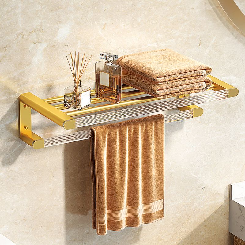 Modern Bath Hardware Set Towel Bar Bath Shelf Grey/Gold Bathroom Hardware Set Clearhalo 'Bathroom Hardware Sets' 'Bathroom Hardware' 'Bathroom Remodel & Bathroom Fixtures' 'bathroom_hardware_sets' 'Home Improvement' 'home_improvement' 'home_improvement_bathroom_hardware_sets' 1200x1200_2005adc8-d8e4-4ebe-a36e-678b9f8cd381