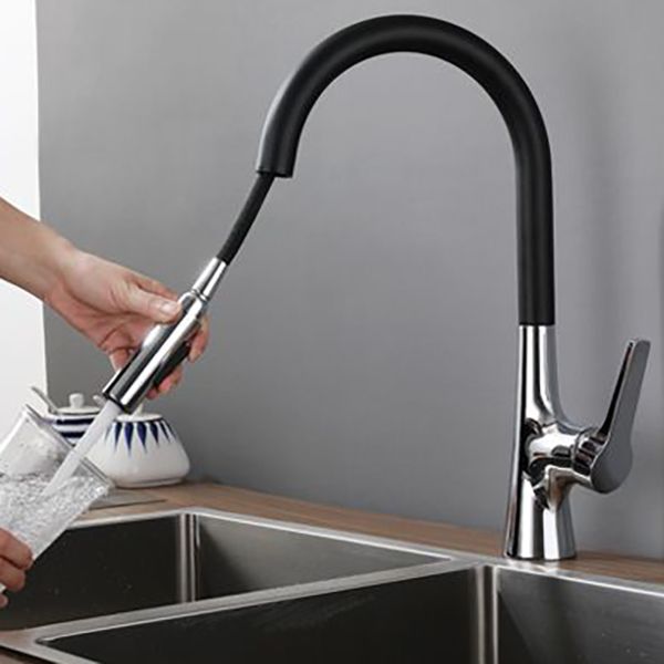 Modern Kitchen Sink Faucet Copper Single Handle High Arc Kitchen Faucet Clearhalo 'Home Improvement' 'home_improvement' 'home_improvement_kitchen_faucets' 'Kitchen Faucets' 'Kitchen Remodel & Kitchen Fixtures' 'Kitchen Sinks & Faucet Components' 'kitchen_faucets' 1200x1200_202ec672-45bd-4ff3-86b2-32b841464cb0