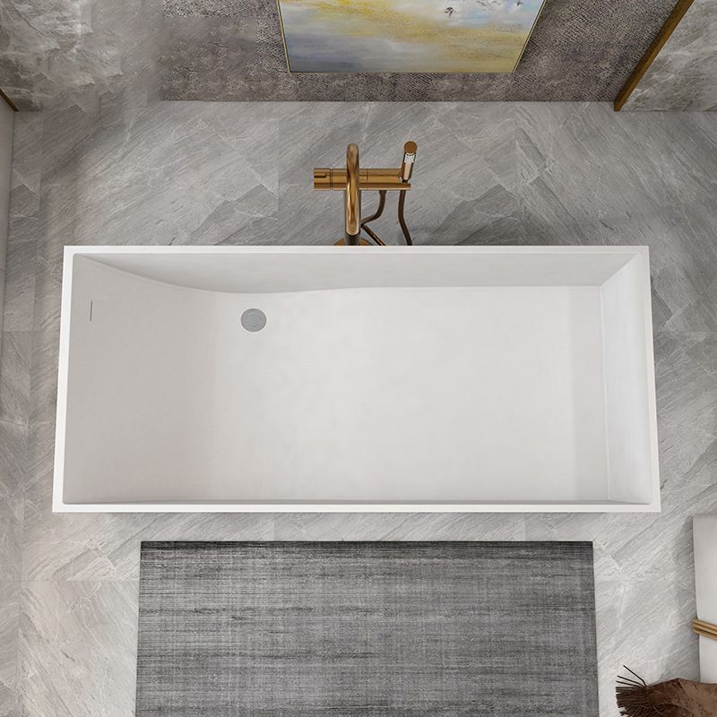 Stone Soaking Bathtub Antique Finish Rectangular Back to Wall Bath Tub Clearhalo 'Bathroom Remodel & Bathroom Fixtures' 'Bathtubs' 'Home Improvement' 'home_improvement' 'home_improvement_bathtubs' 'Showers & Bathtubs' 1200x1200_203016da-5735-40f5-8e72-eea94e6a5765