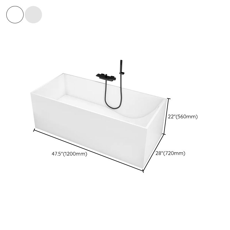 Stone Soaking Bathtub Antique Finish Rectangular Modern Bath Tub Clearhalo 'Bathroom Remodel & Bathroom Fixtures' 'Bathtubs' 'Home Improvement' 'home_improvement' 'home_improvement_bathtubs' 'Showers & Bathtubs' 1200x1200_2035e096-ac0c-412d-ab3c-e76d47eef6df