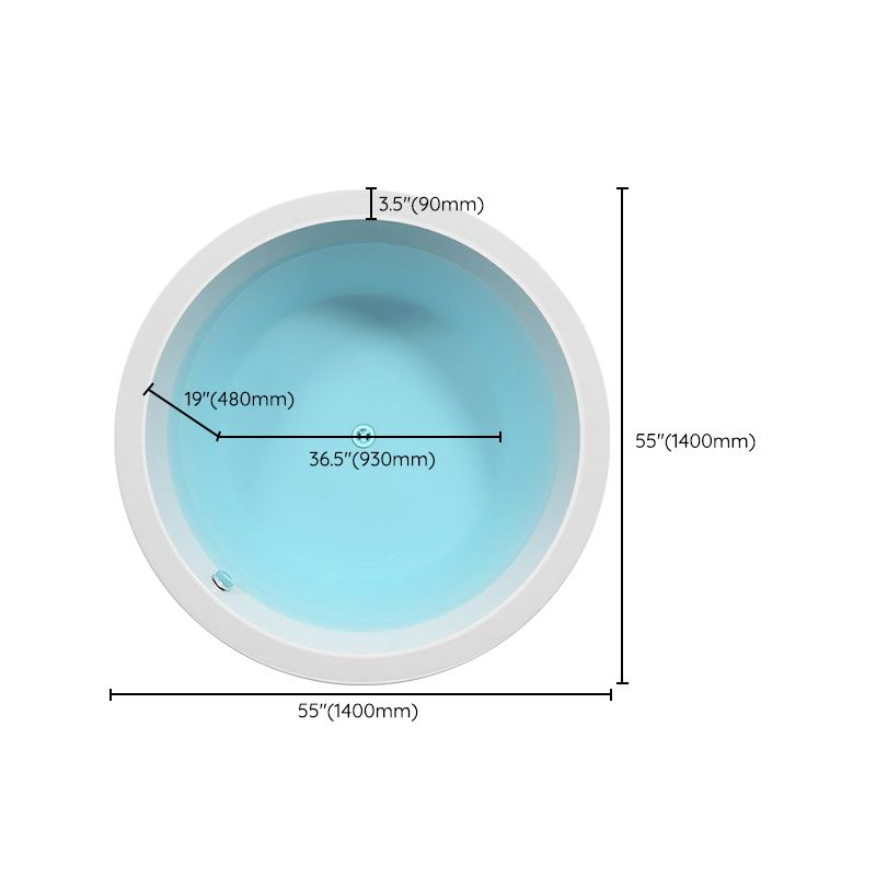 Modern Round Drop-in Bathtub Acrylic Soaking/Air Bathtub in White Clearhalo 'Bathroom Remodel & Bathroom Fixtures' 'Bathtubs' 'Home Improvement' 'home_improvement' 'home_improvement_bathtubs' 'Showers & Bathtubs' 1200x1200_20388625-a39b-4467-af62-9f01d1fb9116