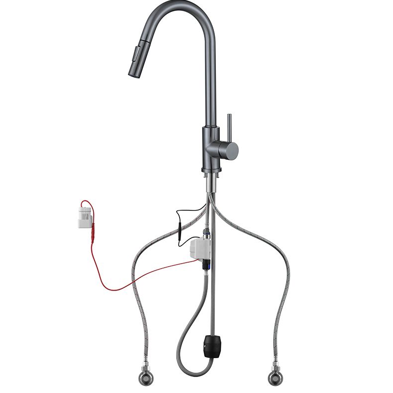 Touch 2 Modes Faucet Pull down Sprayer Bar Faucet 1-Handle Standard Kitchen Faucet Clearhalo 'Home Improvement' 'home_improvement' 'home_improvement_kitchen_faucets' 'Kitchen Faucets' 'Kitchen Remodel & Kitchen Fixtures' 'Kitchen Sinks & Faucet Components' 'kitchen_faucets' 1200x1200_203da5f1-f4e5-446a-a91d-9d7cf2ec48e0